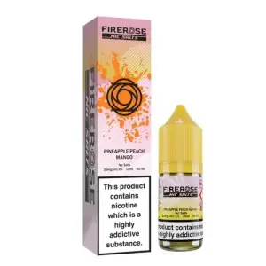 Pineapple Peach Mango Nic Salt E-Liquid by Firerose 5000 Salts 10ml